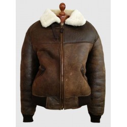 B3 Leather Bomber Pilot Aviator Jacket